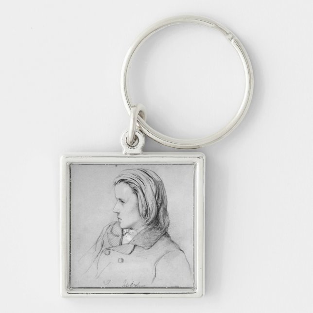 Johannes Brahms  aged twenty, 1853 Key Ring (Front)