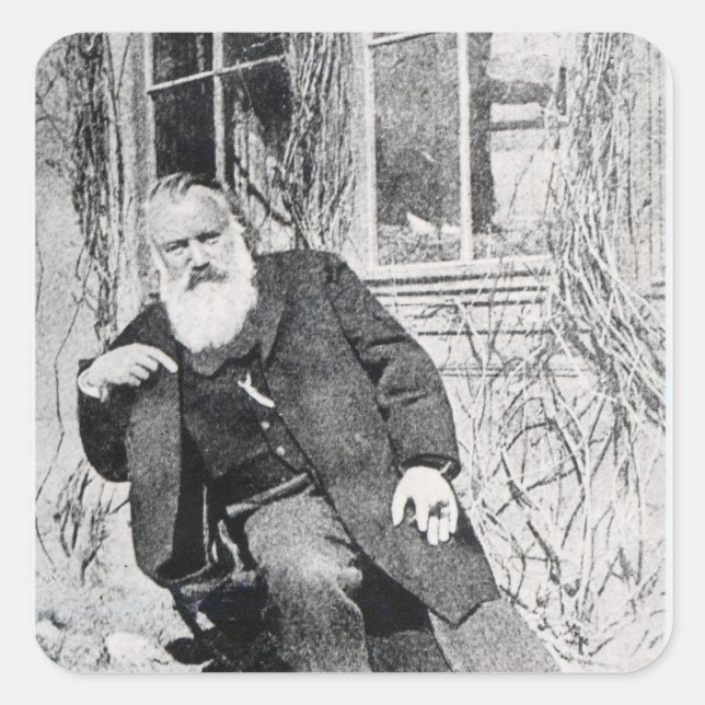 Johannes Brahms, c.1897 Square Sticker (Front)