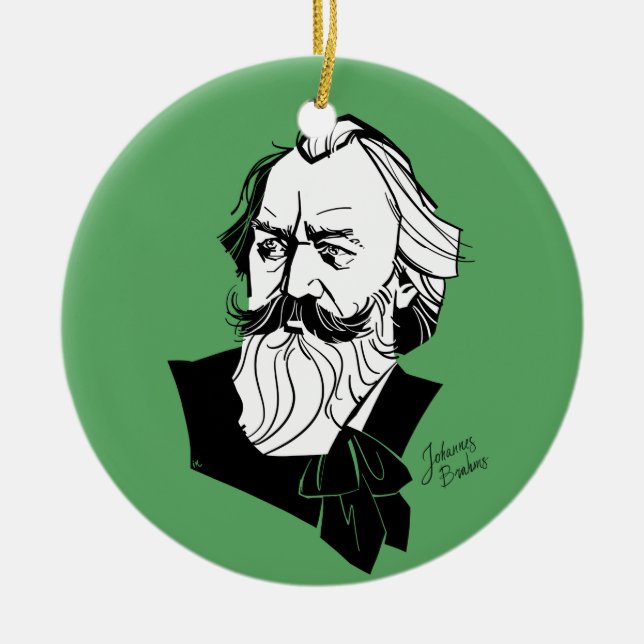 Johannes Brahms Ceramic Ornament (Front)