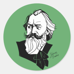 Johannes Brahms Classic Round Sticker