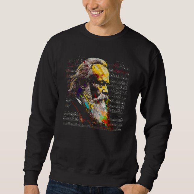 Johannes Brahms Music Composer Piano Sweatshirt (Front)