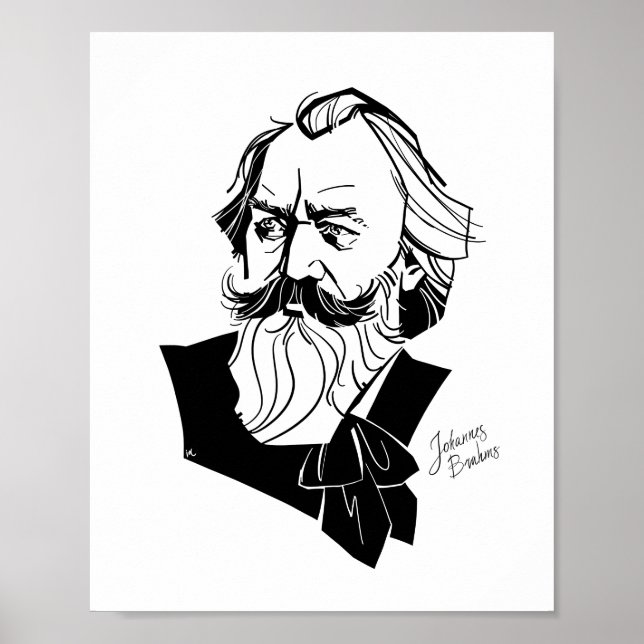 Johannes Brahms Poster (Front)
