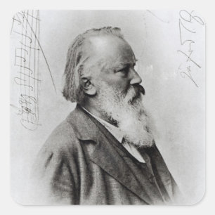 Johannes Brahms Square Sticker