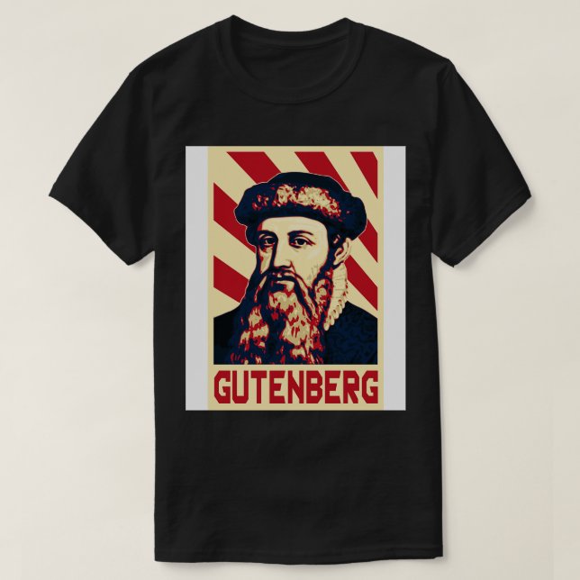 Johannes Gutenberg Retro T-Shirt (Design Front)
