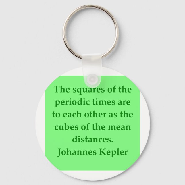 Johannes Kepler quote Key Ring (Front)
