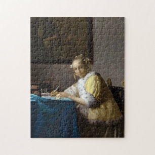 Johannes Vermeer - A Lady writing a Letter Jigsaw Puzzle