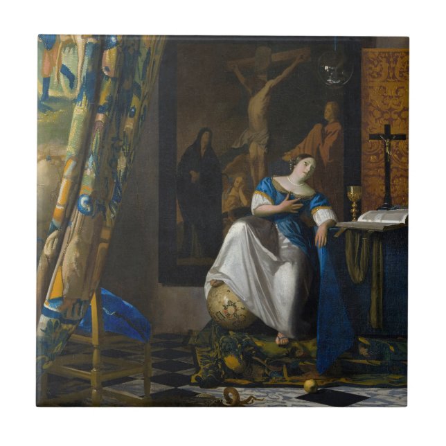 Johannes Vermeer - Allegory of Faith Ceramic Tile (Front)