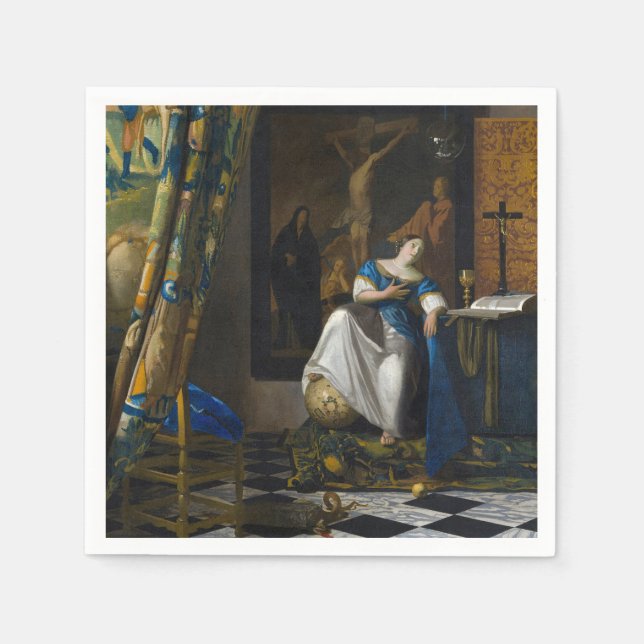 Johannes Vermeer - Allegory of Faith Napkin (Front)