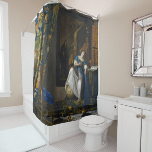 Johannes Vermeer - Allegory of Faith Shower Curtain