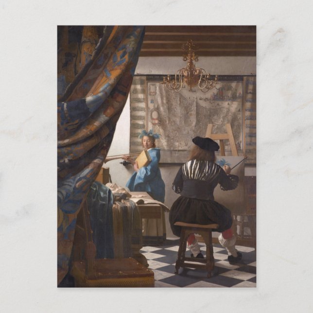 Johannes Vermeer - Allegory of the Art of Painting Postcard (Front)