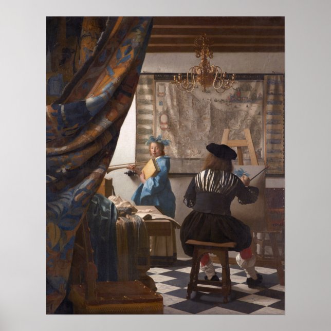 Johannes Vermeer, Allegory of the Art of PaintingJ Poster (Front)