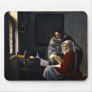 Johannes Vermeer - Girl Interrupted at Her Music Mouse Pad
