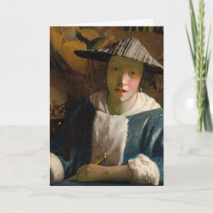 Johannes Vermeer - Girl with a Flute Card