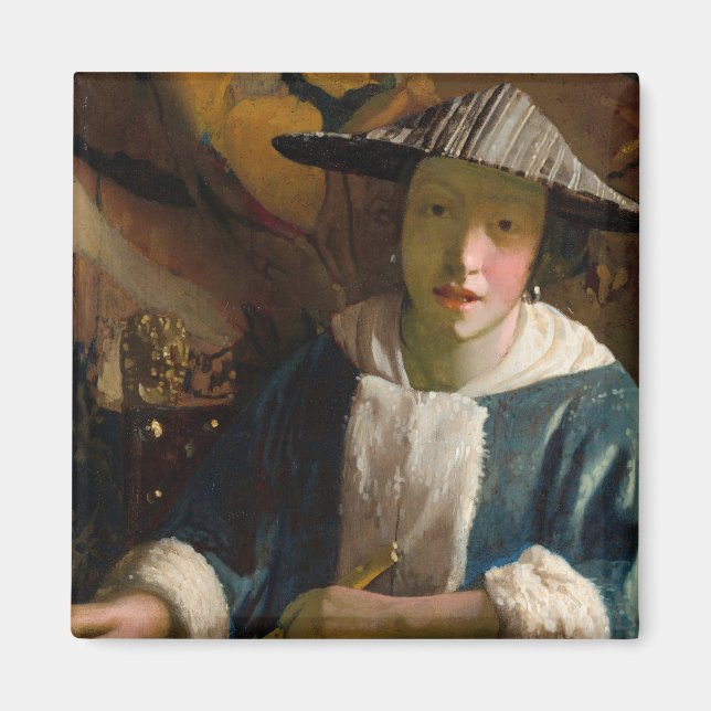 Johannes Vermeer - Girl with a Flute Magnet (Front)