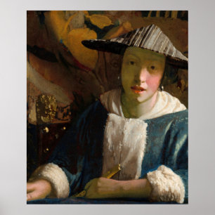 Johannes Vermeer - Girl with a Flute Poster