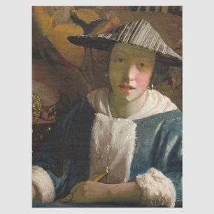Johannes Vermeer - Girl with a Flute Tissue Paper