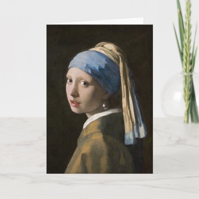 Johannes Vermeer, Girl with a Pearl Earring Card (Front)