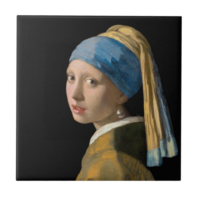 Johannes Vermeer - Girl with a Pearl Earring Ceramic Tile (Front)