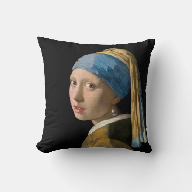 Johannes Vermeer - Girl with a Pearl Earring Cushion (Front)