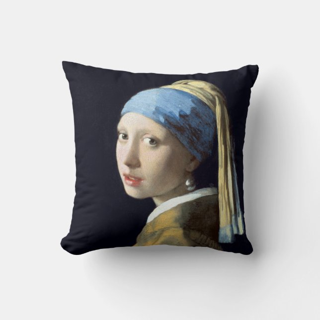 Johannes Vermeer Girl with a Pearl Earring Cushion (Front)