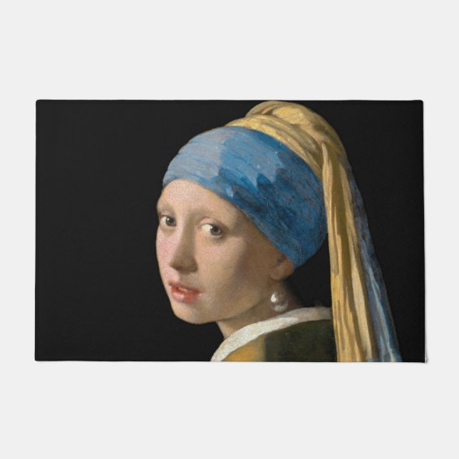 Johannes Vermeer - Girl with a Pearl Earring Doormat (Front)