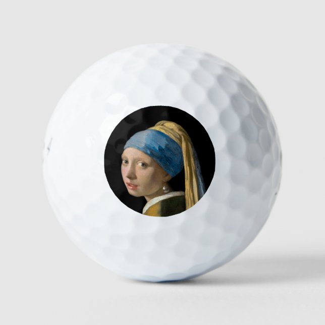 Johannes Vermeer - Girl with a Pearl Earring Golf Balls (Front)