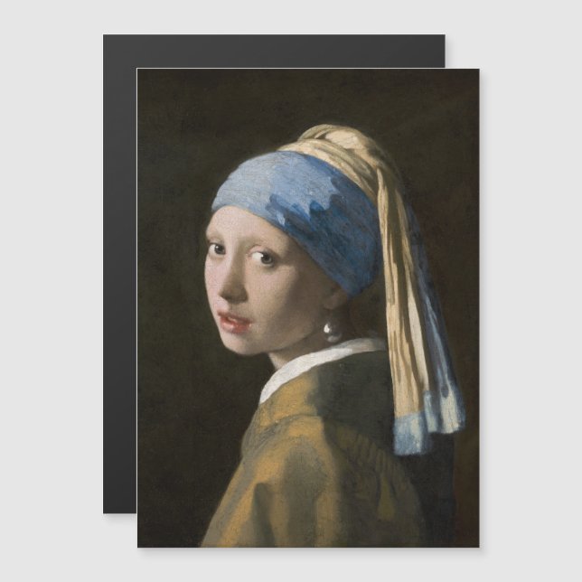 Johannes Vermeer, Girl with a Pearl Earring Magnetic Invitation (Front/Back)