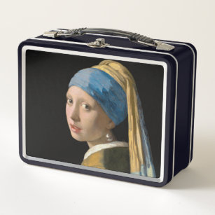 Johannes Vermeer - Girl with a Pearl Earring Metal Lunch Box