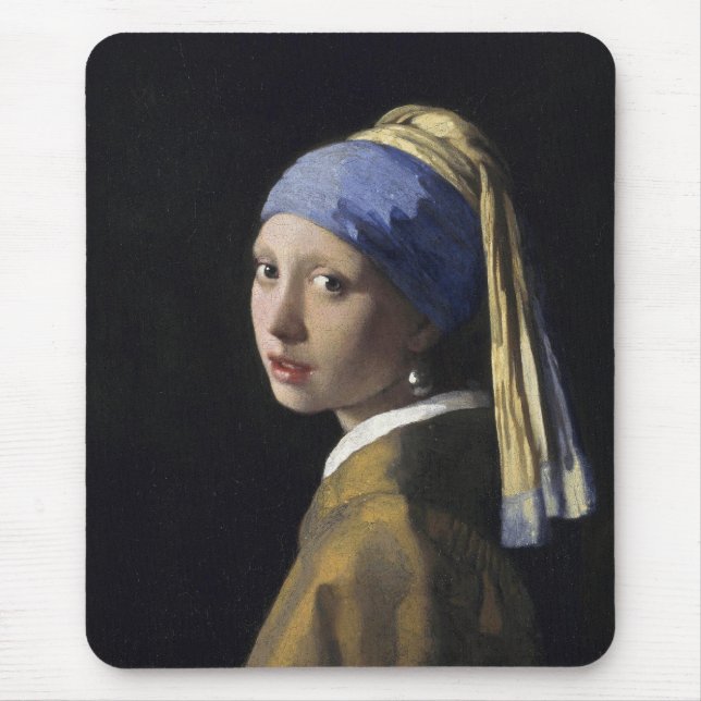 Johannes Vermeer - Girl with a Pearl Earring Mouse Pad (Front)
