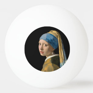 Johannes Vermeer - Girl with a Pearl Earring Ping Pong Ball