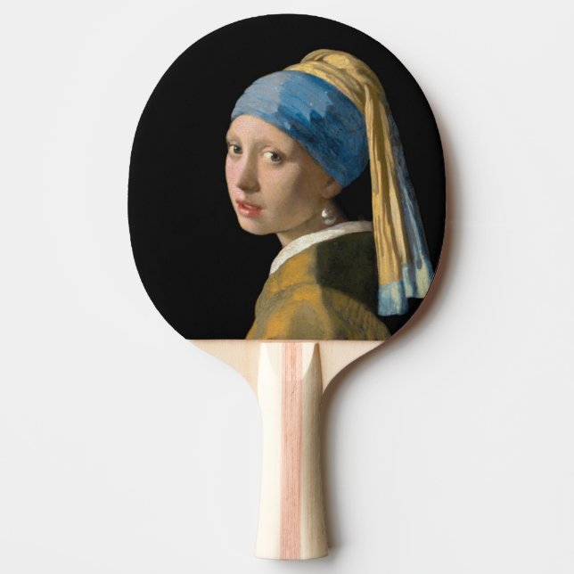 Johannes Vermeer - Girl with a Pearl Earring Ping Pong Paddle (Front)