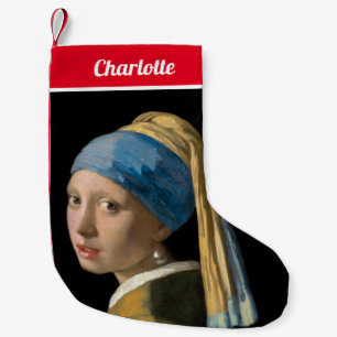 Johannes Vermeer - Girl with a Pearl Earring Small Christmas Stocking