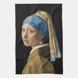 Johannes Vermeer - Girl with a Pearl Earring Tea Towel