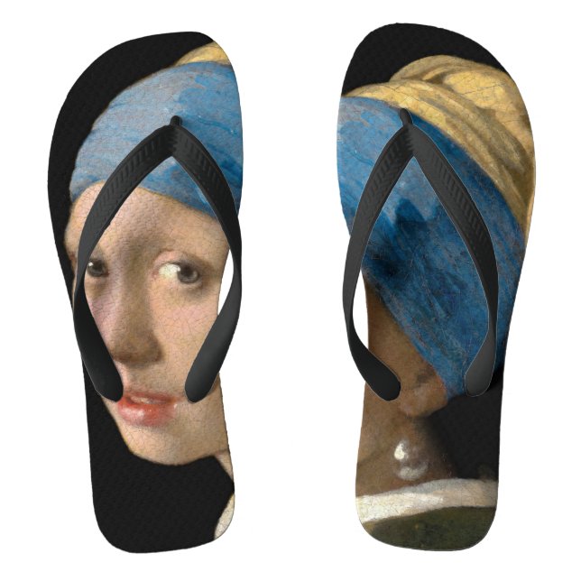 Johannes Vermeer - Girl with a Pearl Earring Thongs (Footbed)