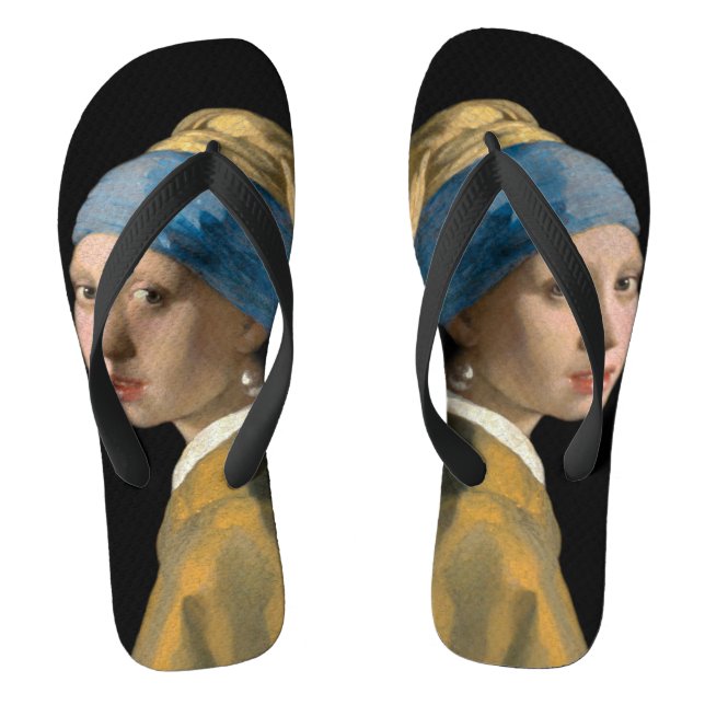 Johannes Vermeer - Girl with a Pearl Earring Thongs (Footbed)