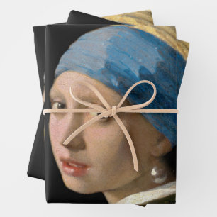 Johannes Vermeer - Girl with a Pearl Earring Wrapping Paper Sheet
