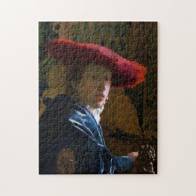 Johannes Vermeer - Girl with a Red Hat Jigsaw Puzzle (Vertical)