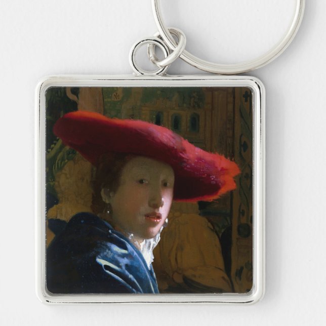Johannes Vermeer - Girl with a Red Hat Key Ring (Front)