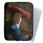 Johannes Vermeer - Girl with a Red Hat Laptop Sleeve<br><div class="desc">Girl with a Red Hat - Johannes Vermeer,  1665-1667</div>