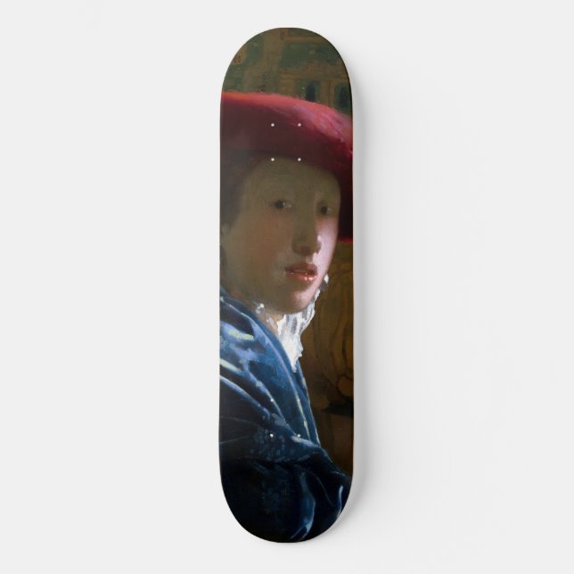 Johannes Vermeer - Girl with a Red Hat Skateboard (Front)
