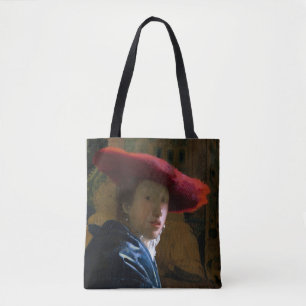Johannes Vermeer - Girl with a Red Hat Tote Bag