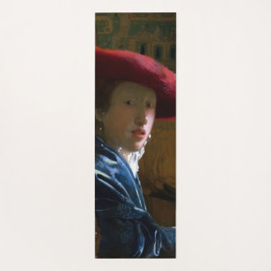 Johannes Vermeer - Girl with a Red Hat Yoga Mat