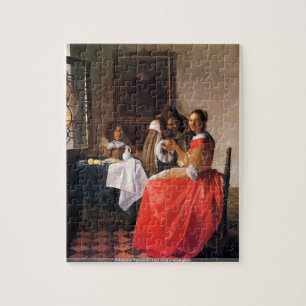 Johannes Vermeer - Girl with a wine glass puzzle