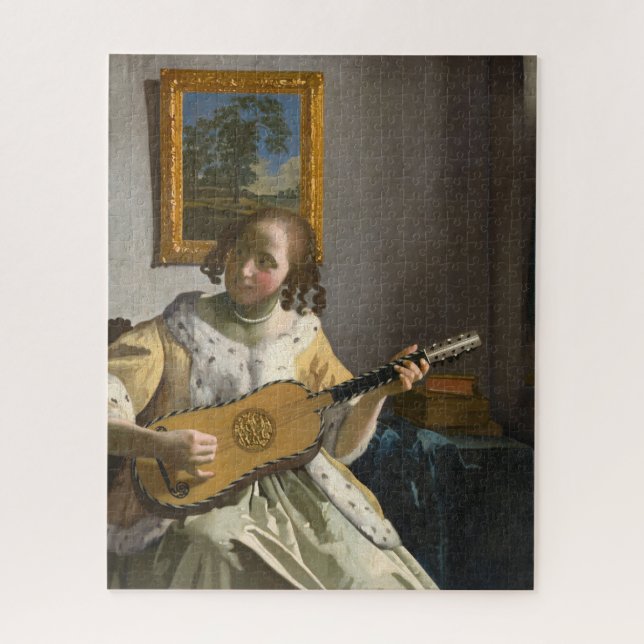Johannes Vermeer - Guitar Player Jigsaw Puzzle (Vertical)