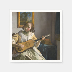 Johannes Vermeer - Guitar Player Napkin
