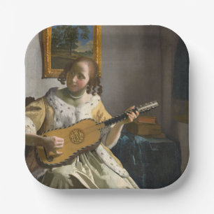 Johannes Vermeer - Guitar Player Paper Plate