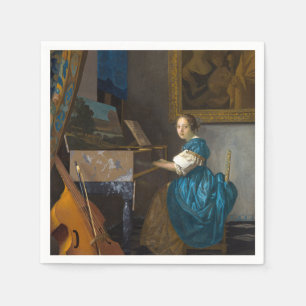 Johannes Vermeer - Lady Seated at a Virginal Napkin