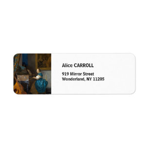Johannes Vermeer - Lady Seated at a Virginal Return Address Label