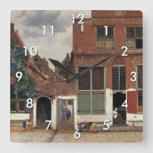Johannes Vermeer - Little Street Square Wall Clock