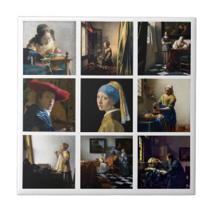 Johannes Vermeer - Masterpieces Grid Ceramic Tile